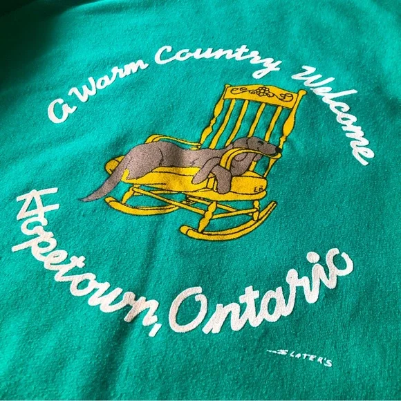 Vintage Penmans Ontario Oversized Sweater Size XL with Lazy Dog - Picture 1 of 7